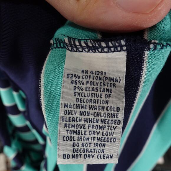 POLO GOLF RALPH LAUREN PERFORMANCE STRIPED POLYCOTTON POLO SHIRT MENS XL PROFIT - Picture 7 of 7